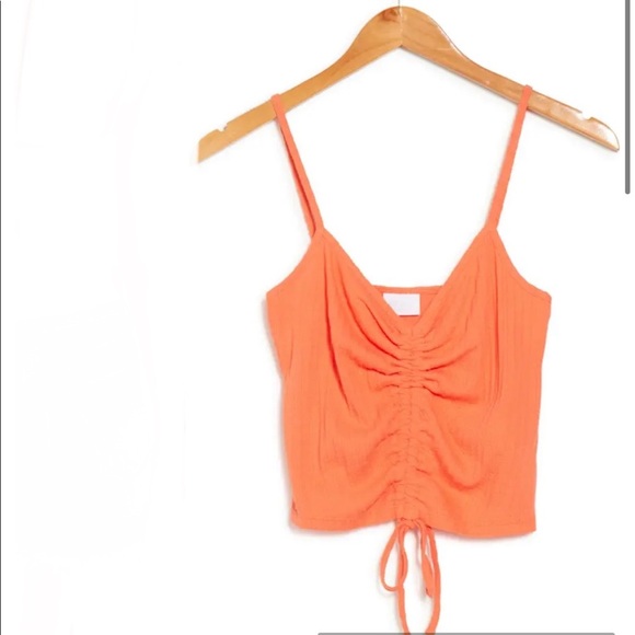 Front Cinch Rib Knit Tank - Picture 2 of 3